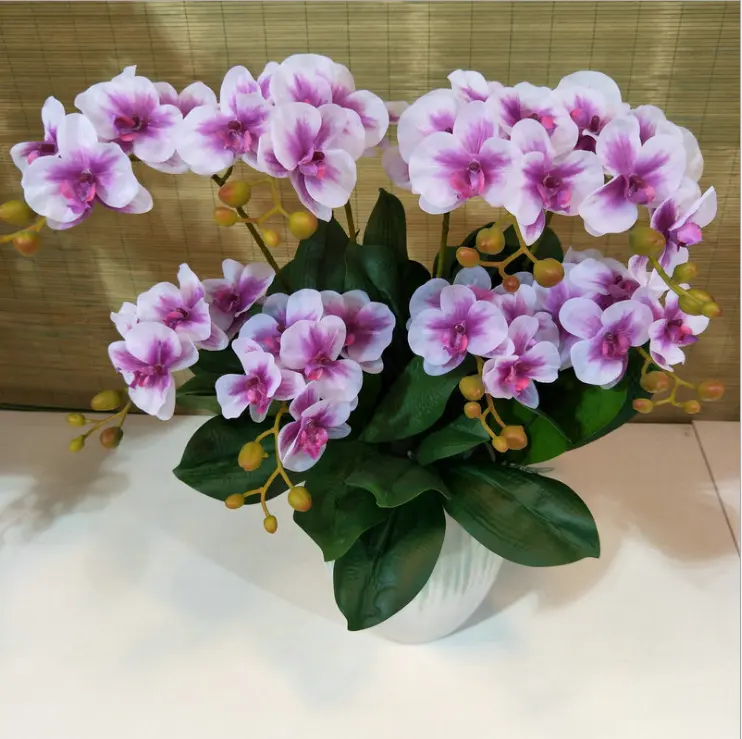 Artificial real touch orchids flower single orchids flower stem
