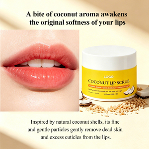 สครับขัดริมฝีปากผสมน้ำมันมะพร้าวธรรมชาติ, บำรุงริมฝีปากให้ชุ่มชื้นและผลัดเซลล์ผิว, น้ำตาลขัดผิวอย่างอ่อนโยนสำหรับริมฝีปากแห้ง - Product Image 4