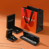 Boîte à bijoux noire personnalisée A1 avec étui pour collier, boîte pour bracelet, petit coffret, insert noir, emballage bijoux