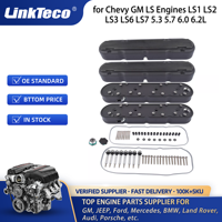 Couvercles de soupape de moteur Linkteco pour moteurs Chevy GM LS LS1 LS2 LS3 LS6 LS7 5.3 5.7 6.0 6.2L 8082-2BK 241-182 8082-2 JM8082-2