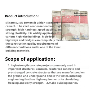 中国公司供应Pop普通波特兰灰色水泥325 425 525混凝土油井装饰房屋甲板50千克袋价格 - Product Image 4