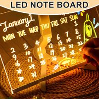 2025 nouveau tableau de notes LED allume un tableau d'affichage en acrylique avec support réglable et 7 couleurs stylo LED planche à dessin éclairée