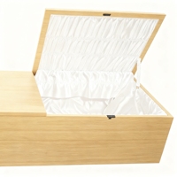 Ataúdes funerarios personalizados de fábrica con tapas planas y ataúdes de madera maciza para la fabricación de suministros funerarios