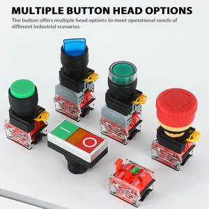 Botón Pulsador Momentáneo Iluminado de Doble Cabeza LA36-D de 22MM, Control de Encendido/Apagado, 10A de Alta Corriente con LED de Alta Intensidad YJ139-LA38 - Product Image 4