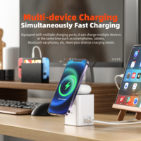 QERE KC-0801 Station de chargeur sans fil magnétique Charge rapide Coffre-fort Multi-fonctionnel Portable Pliable Mini chargeur sans fil
