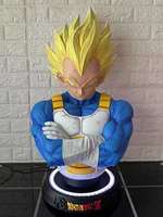 En stock, statue de Gogeta en résine, personnage de dessin animé Dragon Ball grandeur nature, statue de Vegeta, buste en résine de Gogeta, sculpture