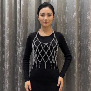 เสื้อคลุมตัวแบบโซ่โลหะอะลูมิเนียม – ชุดสำหรับงานเทศกาล, ชุดสำหรับงานเรฟ, เครื่องประดับโดดเด่น - Product Image 1