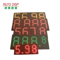 Pantalla LED Digital para Gasolinera AUTODISP de 18 Pulgadas, IP65 Impermeable, Legible Bajo la Luz Solar, Control Remoto, Programable, Color Personalizable