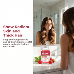 Caramelle Gommose OEM Private Label per la Crescita dei Capelli <span class=keywords><strong>con</strong></span> Biotina, Collagene e Cheratina, Integratore Sbiancante <span class=keywords><strong>con</strong></span> <span class=keywords><strong>Vitamina</strong></span> <span class=keywords><strong>C</strong></span> per Capelli, Pelle e Unghie - Product Image 4