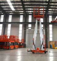 Mât double en alliage d'aluminium avec performances de levage stables pour travaux en hauteur