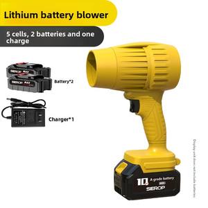 เครื่องเป่าลมแบบไร้สายสำหรับงานอุตสาหกรรม DIY มอเตอร์ไร้แปรงถ่าน 21V แบบพกพา ชาร์จซ้ำได้ แบตเตอรี่ลิเธียม 3.0Ah ใช้งานต่อเนื่อง - Product Image 2