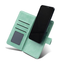Housse de protection universelle en cuir pour téléphone portable, carte multifonction, modèle plus, avec clip autocollant push-up