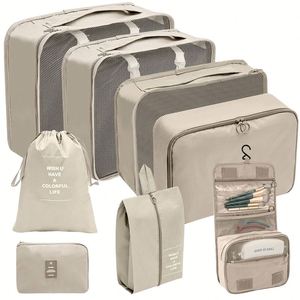Thickened Fabric Travel <b>Storage</b> Bag Set for Bedroom Use Single Tier Suitcase Clothing & <b>Toiletry</b> Organizer - Product Image 1