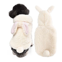 Abrigo de Invierno Reciclable de Felpa para Mascotas, Disfraz de Conejo, Ropa Reciclable para Perros