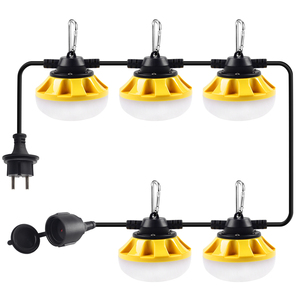 Aansluitbare Ip65 Waterdichte Eu Plug Werk Lichtslingers 220V Festoon Verlichting Voor Bouwplaats, Jobsite Verlichtingsketting