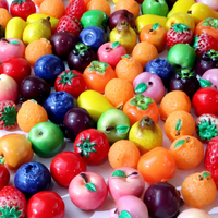 Miniatures de Fruits et Légumes Artificiels Répliques en Résine pour Bricolage, Accessoires de Décoration de Paysage et Ornements pour Maisons de Poupées - 20 PIÈCES