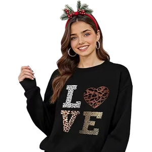 Sudadera de Manga Larga para Mujer, Informal, Transpirable, Ecológica, de Secado Rápido, con Bolsillo Canguro y Logotipo Estampado en la Parte Delantera - Product Image 1