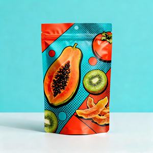 High-quality Custom Printed Moisture Proof Stand up Pouch for Food Biscuit <b>Snack</b> <b>Bags</b> with Resealable Zipper Seal - Product Image 2