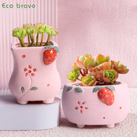 Pot en céramique rose créatif, pot à succulentes, vase personnalisé pour bureau, décoration de la maison, décoration de salon, directement de l'usine