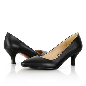 Escarpins classiques à talons bas pour femmes, à bout pointu, avec talons chaton, chaussures habillées formelles pour le bureau - Product Image 4