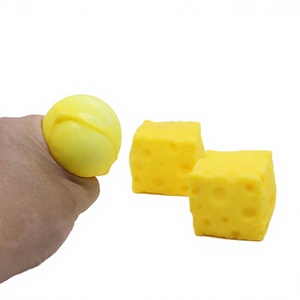 Juguete Antiestrés de TPR con Forma de Cubo de Queso Realista de 6 cm, Simulación de Comida, Duradero, para Aliviar el Estrés y la Descompresión para Niñas - Product Image 3