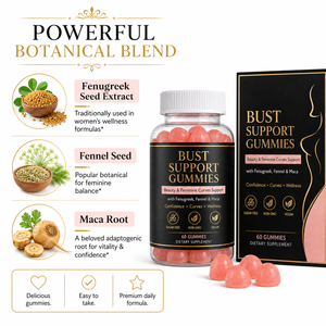 Gomitas de Apoyo Mamario de Marca Privada con Fenogreco, Hinojo y Raíz de Maca <span class=keywords><strong>para</strong></span> el Bienestar de las Curvas Femeninas, OEM <span class=keywords><strong>para</strong></span> el Aumento de Senos - Product Image 5