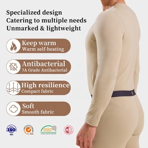Set di Intimo Termico Invernale da <span class=keywords><strong>Uomo</strong></span> in Seta di Gelso e <span class=keywords><strong>Lana</strong></span>, Taglie Grandi L-3XL, Morbido e Caldo, Fornitore Aiermei - Product Image 5