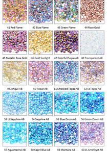 Junao หินคริสตัลสีกุหลาบประกาย SS3-SS50เพชรทรงกลมพลอยเทียมแก้วหลังเรียบสำหรับ DIY - Product Image 6