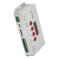 DC5V 24V DMX SK6812 WS2813 WS2815 SK9822 SPI DMX pengontrol Led 2048 piksel pengendali K-1000C LED dengan kartu SD