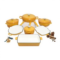 Ensemble de casseroles en fonte émaillée durable, résistant au four, Beyond Classic, 11 pièces
