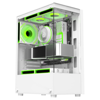 AntarcChill ATX Micro-ATX Case RGB Gabinete Gaming White PC Case Desktop ARGB Computer Accessories Desktop Cabinet