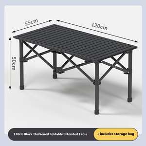 Conjunto de Mesa e Cadeiras Dobráveis de Metal Moderno para Exterior com Equipamento Completo para Churrasco para Praia, Camping, Piqueniques e Jantares - Product Image 3
