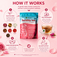 Tisane de Fertilité Préconception – Sachets de Tisane aux Herbes pour le Bien-être Féminin – Marque Privée OEM ODM – Vente en Gros Usine – Approvisionnement Mondial – 30 Sachets
