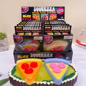 Jouets anti-stress Botu de haute qualité, nouveaux, 12 pièces/boîte, jouets anti-stress en forme de pizza, jouets sensoriels en TPR, jouets squishy - Product Image 1