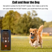 Collar para Perros ICAR IK122T PRO 4G GPRS GPS AGPS GSM LBS, Resistente al Agua IP68, de Plástico y Nailon, Rastreador de Caza, Rastreo en Tiempo Real, Antipérdida