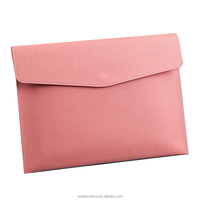 Bolsa de Documentos de Cuero PU en Oferta, Portadocumentos A4, Bolsa de Archivo Tipo Sobre para Negocios, Bolsa de Reuniones de Oficina con Logotipo Personalizado para Documentos