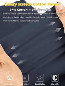 Pantalon de travail léger extensible respirant coupe-vent à fermeture éclair tactique pour homme - Product Image 3