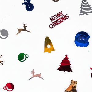 Confeti de lentejuelas (colores/formas mixtas) Poliéster brillante Color metálico, Selanusa - Product Image 1