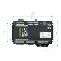 PMC-592 classe 1 AC Multi-Circuit 2 secteur 84 moniteur de branche RS-485 Ethernet pour monophasé ou triphasé