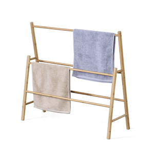 Portasciugamani in Bambù Autoportante Personalizzato con 5 Barre, Design Moderno, Finitura Laccata, Ecologico - Product Image 1