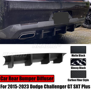Difusor de Parachoques Trasero para Dodge Challenger GT SXT Plus 2015-2023, Alerón Tipo Aleta de Tiburón, Estilo Fibra de Carbono Negro Mate - Product Image 1