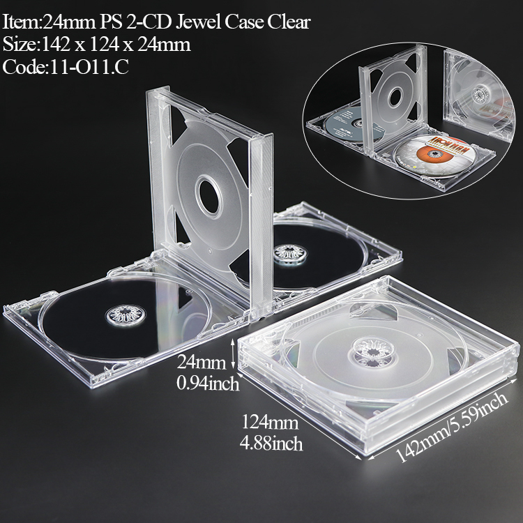 O11:24mm 2-CD Jewel Case Clear