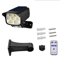 Lampe murale de jardin à induction solaire IP65, projecteur avec détecteur de mouvement, anti-vol, éclairage de rue, angle de faisceau de 180°, 2700K blanc chaud, PC