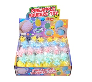 Hot Selling TPR Pineapple Squeeze Toy Fruit Squishy Stress Ball for Kids - Product Image 1