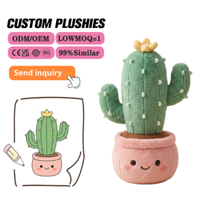 Maceta de Peluche con Forma de Gato en Color Verde Menta y Rosa Sakura, Diseño Personalizado OEM, Linda Decoración para el Hogar y la Habitación de los Niños, Kawaii - Product Image 3
