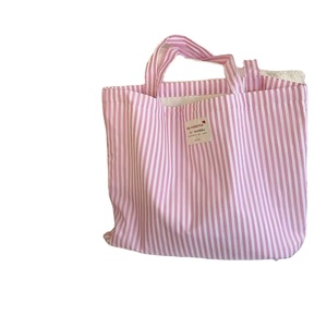 DLBZ Wholesale Large Durable Fashion Striped Custom Printed Eco Canvas <b>Tote</b> <b>Bag</b> With Inner Pocket - Product Image 1