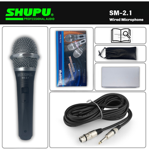 Micro karaoke cầm tay động cardioid kim loại SHUPU SM-2.1, khử tiếng ồn, có dây XLR, dùng cho sân khấu, nhà thờ - Product Image 6