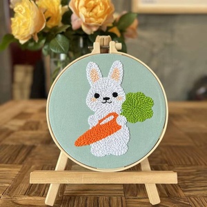 Kit de broderie au poinçon DIY pour débutants, adultes et enfants, ensemble d'artisanat de broderie facile avec outils - Product Image 2