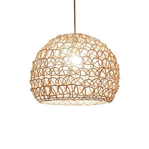 Moon Shde Rattan lampada a sospensione in Rattan tessuto a mano paralume in bambù da piccole a grandi dimensioni per uso domestico sala da pranzo Bar - Product Image 5