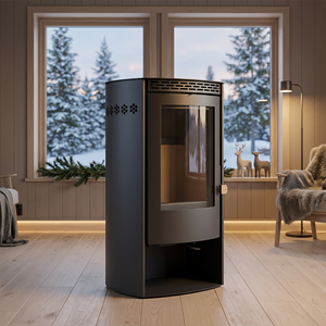 Poêle <span class=keywords><strong>à</strong></span> <span class=keywords><strong>bois</strong></span> de luxe en acier résistant <span class=keywords><strong>à</strong></span> la chaleur, personnalisé, avec fonction de cuisson, pour salon de villa - Product Image 4